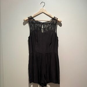 NWT American Eagle Outfitters Black Lace Romper